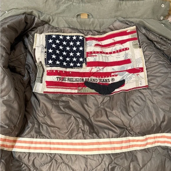 True Religion Military Inspired Distressed Parka - Picture 5 of 11